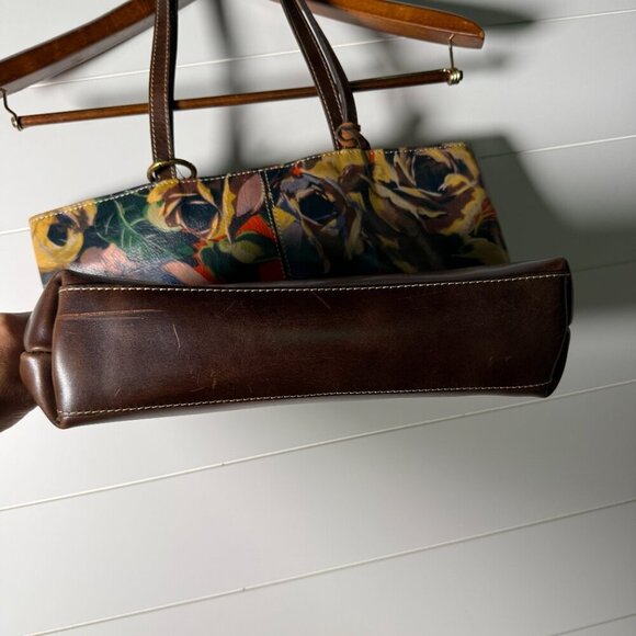 Patricia Nash Purse Floral/Leaves Multicolor with Dark Brown Accents - Picture 9 of 14